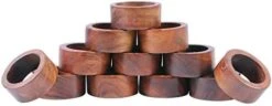 Handmade Party Decor Wooden Napkin Rings Set Of 12 For Table Dinner Decoration -Wilton Shop 416XiYEDXBL. AC