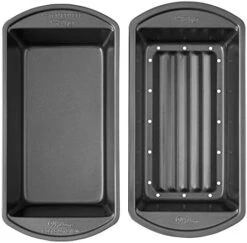 Wilton Perfect Results Premium Non-Stick Bakeware Meatloaf Pan Set, Reduce The Fat And Kick Up The Flavor, 2-Piece Set, 9.25 X 5.25 X 2.75 Inch -Wilton Shop 416rdCcrJNL. AC