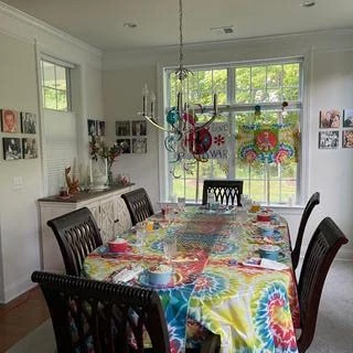 Tie Dye Tablecloth Roll - Tie Dye Theme Disposable Plastic Table Cover 100 FT Long Rainbow Colorful Table Decor For Tie Dye Party Hippie Party 60s Party 70s Party Birthday Party Picnic Kitchen Dining 7 Tie Dye Tablecloth Roll - Tie Dye Theme Disposable Plastic Table Cover 100 FT Long Rainbow Colorful Table Decor For Tie Dye Party Hippie Party 60s Party 70s Party Birthday Party Picnic Kitchen Dining - Image 5