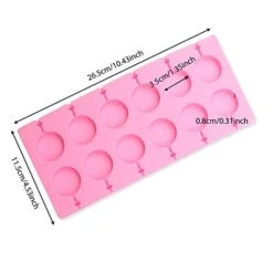 2pcs Round Silicone Hardy Candy Mould Lollipop Molds Baking Tool With 100pcs Paper Sticks, Set Of 2 -Wilton Shop 4176EAIJXhL