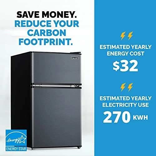 3.1 Cu. Ft. Compact Mini Refrigerator With Freezer, Can Dispenser And Energy Star, Perfect For Dorm Rooms, Bedrooms, Home Offices, And RV Vans 6 3.1 Cu. Ft. Compact Mini Refrigerator With Freezer, Can Dispenser And Energy Star, Perfect For Dorm Rooms, Bedrooms, Home Offices, And RV Vans - Image 4