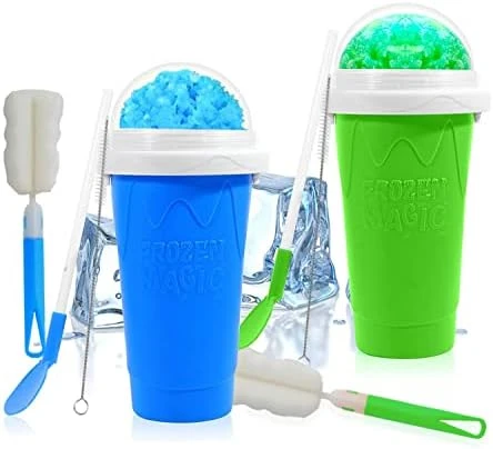 Slushy Cup Slushie Maker Ice Cup Silica Cup Pinch Cup Summer Cooler Smoothies Cup Double Layer Squeeze Cup Slush Maker Cup Home DIY Smoothie Cup For Children And Adult (Green) 8 Slushy Cup Slushie Maker Ice Cup Silica Cup Pinch Cup Summer Cooler Smoothies Cup Double Layer Squeeze Cup Slush Maker Cup Home DIY Smoothie Cup For Children And Adult (Green) - Image 6