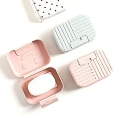 Soap Holder Portable Soap Box With Lid Travel Washing Soap Boxes Sealed Leak Proof Soap Container Box Bathroom Waterproof Soap Storage Boxes (Color : Green) -Wilton Shop 417QneFiJzL 1