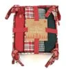 GENERIC Holiday Kitchen Hand Dish Towels With Tartan Bread Basket Gift Set, 4 Towels And 1 Decorative Tray (Red, Green, White) -Wilton Shop 417VqX6hbKL