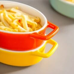 6 OZ Creme Brulee Ramekins, LOVECASA Souffle Dish Oven Safe Oval Double Handle Ramekins For Baking, Ice Cream, Chicken Pot Pies, Set Of 4, Multi Color 12 6 OZ Creme Brulee Ramekins, LOVECASA Souffle Dish Oven Safe Oval Double Handle Ramekins For Baking, Ice Cream, Chicken Pot Pies, Set Of 4, Multi Color -Wilton Shop 417WfuOzJ5L