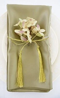 10 Pcs Satin 20" X 20" Dinner Table Linen Napkins For Restaurant Kitchen Dining Wedding Party Banquet Events - Copper -Wilton Shop 417dbpM5ihL. AC