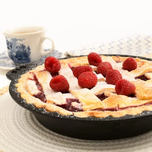 Pie Pan - 9” Cast Iron Skillet For Baking Apple, Pumpkin, Cherry Pies - With Silicone Trivet - By KUHA 9 Pie Pan - 9” Cast Iron Skillet For Baking Apple, Pumpkin, Cherry Pies - With Silicone Trivet - By KUHA - Image 7