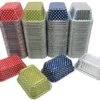Disposable Aluminum Mini 6 Ounce Individual Sized Loaf Pans #4004 Color & Lid Options (Gold Polka Dot- No Lids, 100) -Wilton Shop 417mLOF1VqS