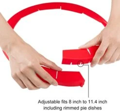 WAYTOSUC 2PCS Adjustable Pie Crust Shield Red Silicone Pie Protectors Pies Quiches Pizza Cover,Baking Accessories Kitchen Tool Fit 8-11.4 Inch Pies (Red, 2) 10 WAYTOSUC 2PCS Adjustable Pie Crust Shield Red Silicone Pie Protectors Pies Quiches Pizza Cover,Baking Accessories Kitchen Tool Fit 8-11.4 Inch Pies (Red, 2) -Wilton Shop 417sdj2HmbL