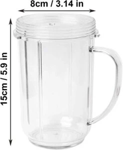 16oz Bullet Cups Compatible With Magic Bullet Blender Juicer 250W MB-1001 Party Cups Mugs With Colored Lip Rings(Pack Of 4) -Wilton Shop 4180J1O2zjL