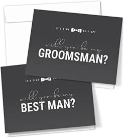 6 Pack For My Bride Wedding Card For Husband Card Set - Officiant Proposal Card, Will You Be Our Usher Card - Wedding Day Cards To Husband To The Bride Card Set With Will You Walk Me Down The Aisle Proposal (6 Cards White And Black) -Wilton Shop 41831aTCrkS. AC