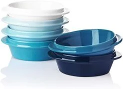 Porcelain Ramekins For Creme Brulee 10 Ounce,Integrated Double Handle Souffle Dishes For Baking,Ice Cream,Chicken Pot Pies,Oven Safe-Set Of 6(Similarcolour) 21 Porcelain Ramekins For Creme Brulee 10 Ounce,Integrated Double Handle Souffle Dishes For Baking,Ice Cream,Chicken Pot Pies,Oven Safe-Set Of 6(Similarcolour) -Wilton Shop 4187yDT7vFL. AC