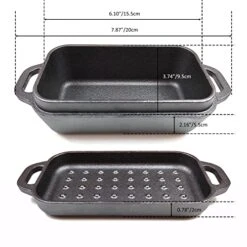 Cast Iron Mini Bread Maker Loaf Pan Serving Plate Set Of 4
