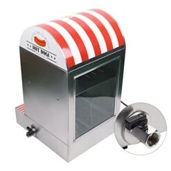 1500W Hot Dog Steamer, Top Load Hut Steamer,Electric Bun Warmer Cooker With Glass Windows And Partition Plate Shelves,Bun Bread Sausage Warmer 30-110℃/86-230℉ Stainless Steel -Wilton Shop 418ECvGbUjL