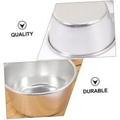 6pcs Pudding Cup Stainless Steel Bakeware Silicone Tray Mold Mini Silicone Muffin Pan Cheese Cake Pan Muffin Cake Pan Egg Tart Tray Baking Tools Baking Supplies Pudding Cups Silver -Wilton Shop 418Om7xhXrL