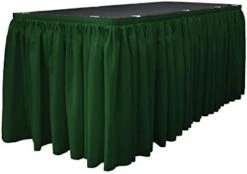 Polyester Poplin Table Skirt For Rectangle Tables, Pleat Fabric For Wedding Banquet Trade Show, 30-Foot By 29-Inch Long With 15 L-Clips, Rust -Wilton Shop 418cuabQFmL. AC 1