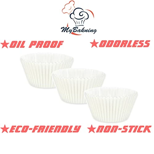 Extra Large White Cupcake Baking Cups 2-3/4"(Bottom) X2"(Deep) Jumbo-sized Greaseproof Paper Muffin Liners, 120 Pcs Per Case 8 Extra Large White Cupcake Baking Cups 2-3/4"(Bottom) X2"(Deep) Jumbo-sized Greaseproof Paper Muffin Liners, 120 Pcs Per Case - Image 6