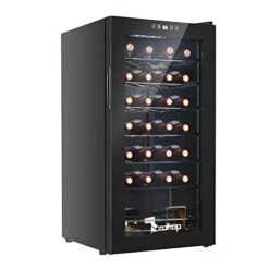 Compressor Wine Cellar - 28 Bottle Black Cooler For Wine And Beverages With 2.8 Cu.Ft Capacity (80L) -Wilton Shop 4193UHUWHvL
