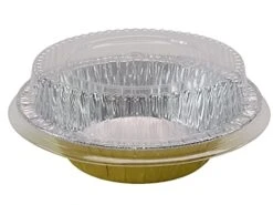 Disposable Colored Aluminum 5" Tart Pan/individual Pot Pie Pan W/Clear Dome Lid #501P (100, Gold) 20 Disposable Colored Aluminum 5" Tart Pan/individual Pot Pie Pan W/Clear Dome Lid #501P (100, Gold) -Wilton Shop 4196iPeJ9oL