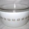 Vintage 1963 Pyrex White W/ Brown TOWN & COUNTRY Glass Cinderella 2 1/2 Quart Casserole W/ Clear Glass Lid -Wilton Shop 4197ZbcsHrL