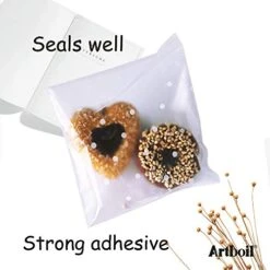 200pcs White Dotted Self Adhesive Treat Bag Cellophane Bag Cookie Bag, Party Favor Bag For Bakery, Candy, Cookie (3.94 X 3.94 Inches, W/ 200pcs Thank You Stickers) 16 200pcs White Dotted Self Adhesive Treat Bag Cellophane Bag Cookie Bag, Party Favor Bag For Bakery, Candy, Cookie (3.94 X 3.94 Inches, W/ 200pcs Thank You Stickers) -Wilton Shop 4199npOcvFL