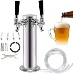 Beer Dispenser Kit Draft Beer Kegerator Tower Stainless Steel Beer Dispenser For Home & Bar (1-Faucet) -Wilton Shop 419JCumYRaL. AC