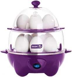 Dash Deluxe Rapid Egg Cooker For Hard Boiled, Poached, Scrambled Eggs, Omelets, Steamed Vegetables, Dumplings & More, 12 Capacity, With Auto Shut Off Feature - Black -Wilton Shop 419MT4hRcLL. AC