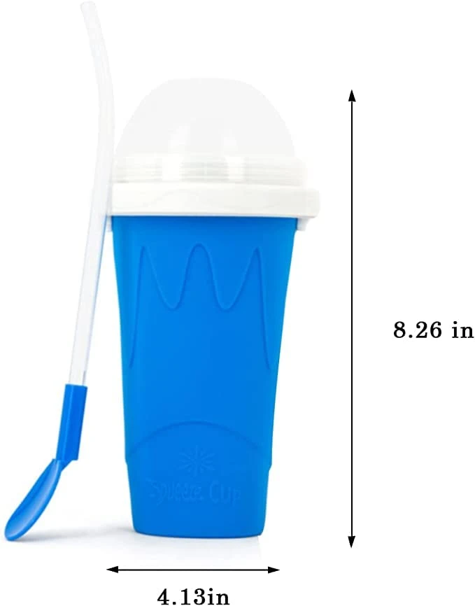 Lushie Maker Cup,Magic Quick Frozen Smoothies Cup,Portable Squeeze Cup Slushy Maker,Double Layer Squeeze Cup,DIY Homemade Smoothie Cups For Children And Family (Blue1)1 4 Lushie Maker Cup,Magic Quick Frozen Smoothies Cup,Portable Squeeze Cup Slushy Maker,Double Layer Squeeze Cup,DIY Homemade Smoothie Cups For Children And Family (Blue1)1 - Image 2