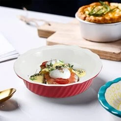 Pie Pan 9 Inch 2 Pack, Ceramic Pie Dish, Pie Plate For Dessert Kitchen, Round Baking Dish Pan For Dinner (Rouge Red) 17 Pie Pan 9 Inch 2 Pack, Ceramic Pie Dish, Pie Plate For Dessert Kitchen, Round Baking Dish Pan For Dinner (Rouge Red) -Wilton Shop 419Ur3idWCS