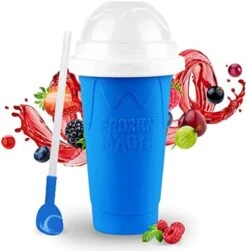 Slushy Cup Tik Tok - Double Layer Quick Frozen Magic Slushie Cup With Lid&Straw - Homemade Cool Stuff For Smoothies Drinks Shakes Juices And Soda - DIY Slushie Maker Cup For Friends&Family (Blue) -Wilton Shop 419Y6Nib8jL. AC
