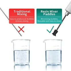 RIES 5Pcs Resin Mixer Paddles With 2 Extension Rods, Epoxy Mixer Attachment For Mixing 10 RIES 5Pcs Resin Mixer Paddles With 2 Extension Rods, Epoxy Mixer Attachment For Mixing -Wilton Shop 419YK2Tb7rL