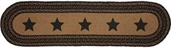 Lassic Country Primitive Tabletop & Kitchen-Farmhouse Jute Black Stencil Stars Runner, 13" X 36" 16 Lassic Country Primitive Tabletop & Kitchen-Farmhouse Jute Black Stencil Stars Runner, 13" X 36" -Wilton Shop 419YXScesL. AC