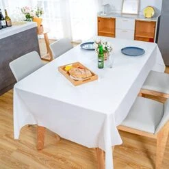 Lastic Table Cloth For Parties, Disposable Tablecloth 54" X 108", Pack Of 6, White Rectangle 12 Lastic Table Cloth For Parties, Disposable Tablecloth 54" X 108", Pack Of 6, White Rectangle -Wilton Shop 419YrY0LEcL