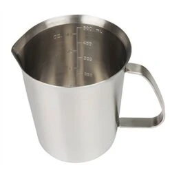 Measuring Cup, Stainless Steel Measuring Cup (16 Ounce/ 0.5 Liter- 2 Cup), Milk Frothing Pitcher, Steaming Pitcher, Milk Frothing Cup Jug With Marking With Handle For Espresso Machines, Latte Art -Wilton Shop 419ddW4ceyL