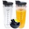 Replacement 32oz Nutri Ninja Blender Cup With Sip & Seal Lid For BL450 BL454 Bl455 BL456 BL480 BL481 BL482 BL490 BL640 BL642 BL682 SS101 SS401 SS351 Nutri Ninja Auto IQ Series Blenders, 2-Pack … -Wilton Shop 419fvG72MqL