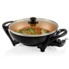 Vente Electric Skillet With Nonstick Coating And Glass Lid, 13 Inch Portable Kitchen Countertop Cooking Wok, Adjustable Temperature Control, Cool Touch Handle, Easy To Use And Clean, Copper SK3113CO 1 Vente Electric Skillet With Nonstick Coating And Glass Lid, 13 Inch Portable Kitchen Countertop Cooking Wok, Adjustable Temperature Control, Cool Touch Handle, Easy To Use And Clean, Copper SK3113CO -Wilton Shop 419gIgWhytL