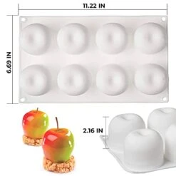 3D Apple Cake Round Silicone Mold For Baking Dessert, Jelly, Ice Cream & Silicon Cake Mold For Baking With 9 Cavities For Cooking Cake, Roll, Chocolate 11 3D Apple Cake Round Silicone Mold For Baking Dessert, Jelly, Ice Cream & Silicon Cake Mold For Baking With 9 Cavities For Cooking Cake, Roll, Chocolate -Wilton Shop 419mGAxsv8L