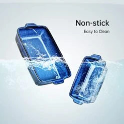 Casserole Baking Dish Set - Ceramic Lasagna Loaf Pans, Oven Safe Rectangular Bakerware Set With Handle For Kitchen Cooking, Bread, Brownies, Banquet And Dinner 11 X 7'' - 2 Piece, Blue 11 Casserole Baking Dish Set - Ceramic Lasagna Loaf Pans, Oven Safe Rectangular Bakerware Set With Handle For Kitchen Cooking, Bread, Brownies, Banquet And Dinner 11 X 7'' - 2 Piece, Blue -Wilton Shop 419pMa8WpKL