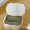 AKAAYU Drainage Soap Box Travel Soap Holder, 1PC Portable Plastic Soap Dish Soap Saver For Camping Gym Travel (White) -Wilton Shop 419qpVrEkUL