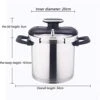 6L Explosion-proof 304 Stainless Steel Pressure Cooker, Pressure Cooker Soup Induction Cooker Gas Universal Pot Large Capacity