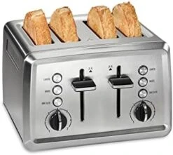 Hamilton Beach 4 Slice Toaster With Extra-Wide Slots, Bagel Setting, Toast Boost, Slide-Out Crumb Tray, Auto-Shutoff & Cancel Button, Digital With Defrost Function, Stainless Steel (24796) -Wilton Shop 419rYyLhwSL. AC