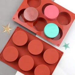 Silicone Round Cylinder Cake Mold,6 Cavities Handmade Soap Silicone Mould,DIY Cookie Chocolate Candy Jello Pudding Mold,Muffin Cupcake Making Tools,2pcs 12 Silicone Round Cylinder Cake Mold,6 Cavities Handmade Soap Silicone Mould,DIY Cookie Chocolate Candy Jello Pudding Mold,Muffin Cupcake Making Tools,2pcs -Wilton Shop 419rt8IYTJL