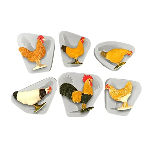 Fondant Molds 6 Pieces Easter Silicone Mold Hen Rooster Chocolate Cake Decoration DIY Drop Glue Mold Flip Sugar Silicone Mold 3 Fondant Molds 6 Pieces Easter Silicone Mold Hen Rooster Chocolate Cake Decoration DIY Drop Glue Mold Flip Sugar Silicone Mold