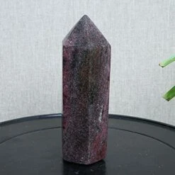 B1537- Natural Almandine Wine Red Garnet Crystal Mineral Healing Point Obelisk