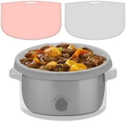 2 Pack Slow Cooker Liners - Reusable Crock Pot Divider, Safe Silicone Cooking Bags Fit 7-8 Quarts Oval Or Round Pot (Fit 8 QT Grey+Pink) 19 2 Pack Slow Cooker Liners - Reusable Crock Pot Divider, Safe Silicone Cooking Bags Fit 7-8 Quarts Oval Or Round Pot (Fit 8 QT Grey+Pink) -Wilton Shop 41A0pwab9vL. AC