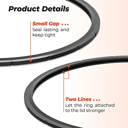 09924 Pressure Canner Sealing Ring - & Overpressure Plug For Presto 0128206 0128202 0128203 0128204 0128303 0126306 6 & 8 Quart Pressure Cooker - 2 Pack 5 09924 Pressure Canner Sealing Ring - & Overpressure Plug For Presto 0128206 0128202 0128203 0128204 0128303 0126306 6 & 8 Quart Pressure Cooker - 2 Pack - Image 3