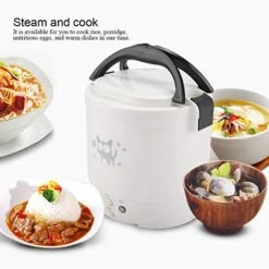 Portable Rice Cooker For Travel Mini 12V 100W 1L Electric Portable Multifunctional Rice Cooker Food Steamer For Cars Can Be Used As Electric Lunch Box(white) 13 Portable Rice Cooker For Travel Mini 12V 100W 1L Electric Portable Multifunctional Rice Cooker Food Steamer For Cars Can Be Used As Electric Lunch Box(white) -Wilton Shop 41A6okTpOrL 1