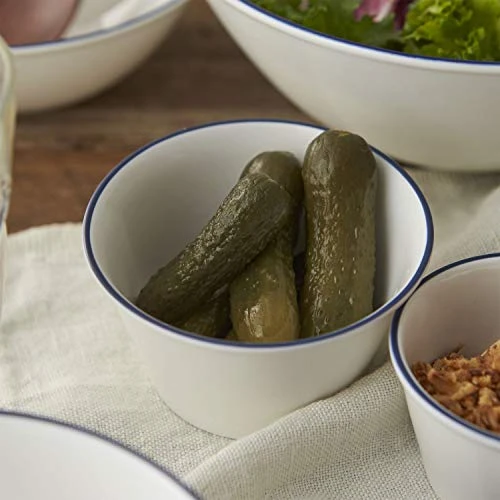 T-917855 Cocotte Fortemore Blue Line, Set Of 5, Diameter 3.6 X Height 2.0 Inches (9.1 X 5.2 Cm), Microwave, Dishwasher And Oven Safe, Lightweight Reinforced Porcelain 8 T-917855 Cocotte Fortemore Blue Line, Set Of 5, Diameter 3.6 X Height 2.0 Inches (9.1 X 5.2 Cm), Microwave, Dishwasher And Oven Safe, Lightweight Reinforced Porcelain - Image 6