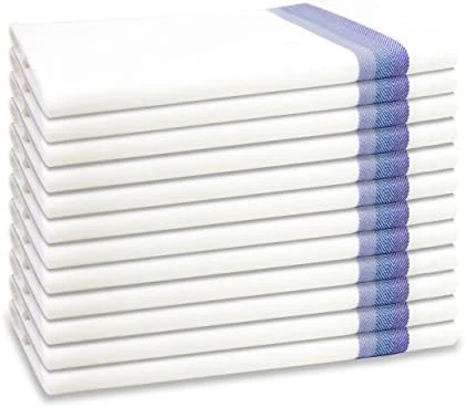 Kitchen Dish Towels Set Of 12-Tea Towels 100% Cotton. Large Dish Cloths 28"x20" Soft And Absorbent. Pure White. There's No Substitute For Quality 9 Kitchen Dish Towels Set Of 12-Tea Towels 100% Cotton. Large Dish Cloths 28"x20" Soft And Absorbent. Pure White. There's No Substitute For Quality - Image 7