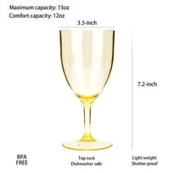 15-ounce Acrylic Stem Wine Glasses, Set Of 6 Multicolor | Made Of Shatterproof Plastic And Ideal For Indoor And Outdoor Use, Reusable, Party Colors -Wilton Shop 41AQvo9U6LL